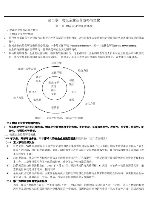 第二章 物流企业经营战略与文化