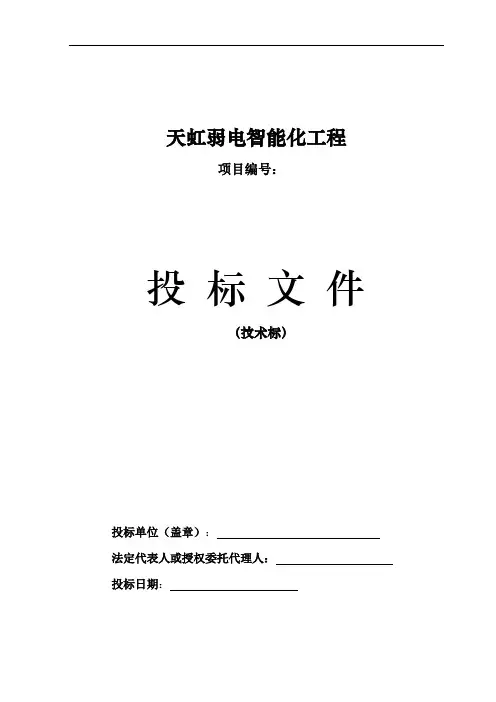 (技术标)天虹弱电智能化工程