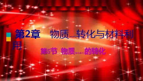 九年级科学上册 第2章 物质转化与材料利用 第5节 物质的转化练习课件