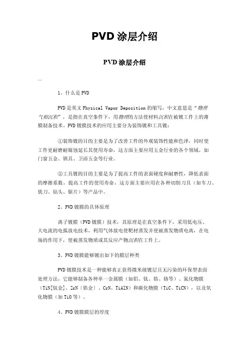PVD涂层介绍