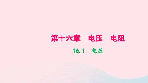 人教版九年级物理上册同步教学第16章 第1节 电压
