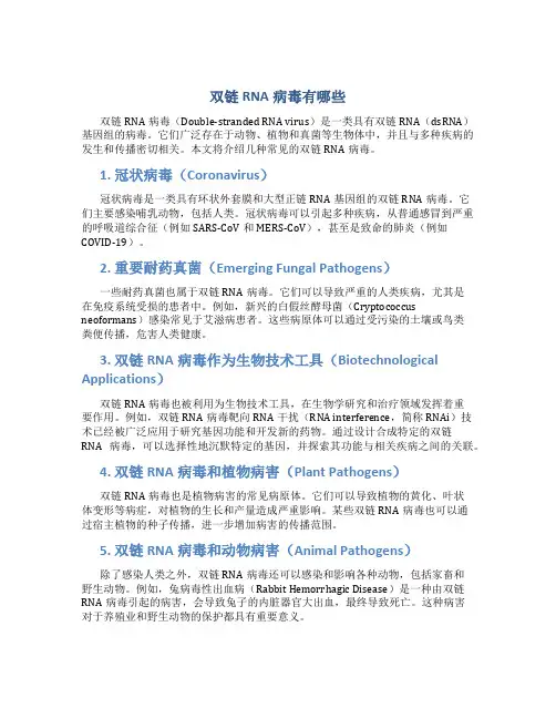 双链rna病毒有哪些