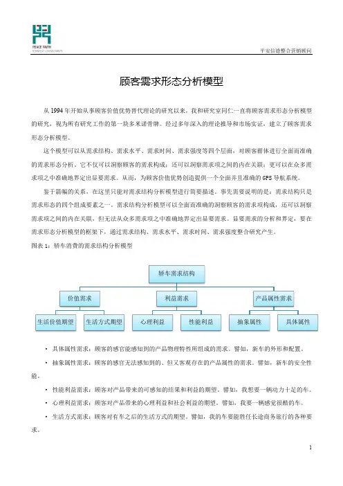 顾客需求形态分析模型