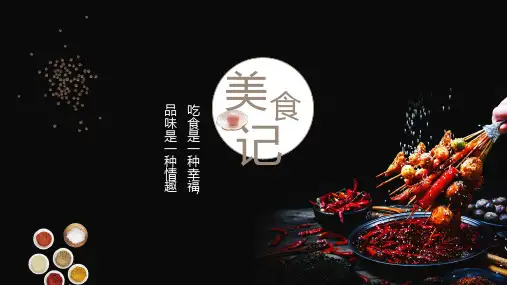 美食宣传策划PPT模板