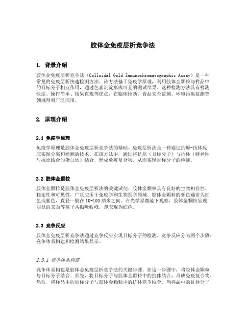 胶体金免疫层析竞争法