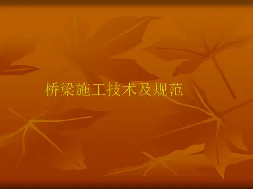 桥梁施工技术规范PPT课件