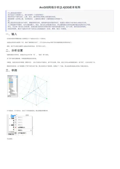 ArcGIS网络分析[2.4]OD成本矩阵
