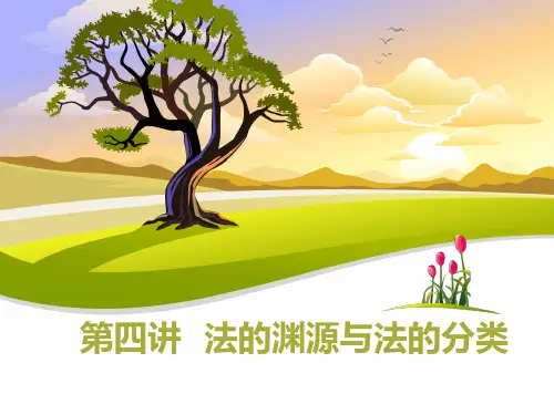 法的渊源与法的渊源
