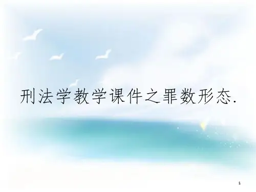 刑法学教学课件之罪数形态.
