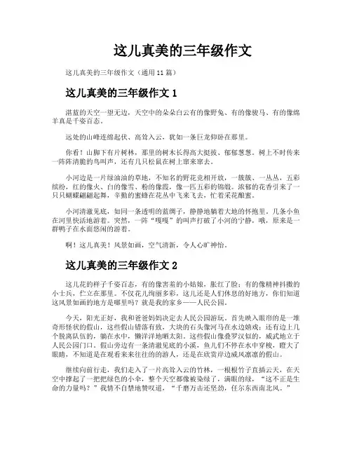 这儿真美的三年级作文