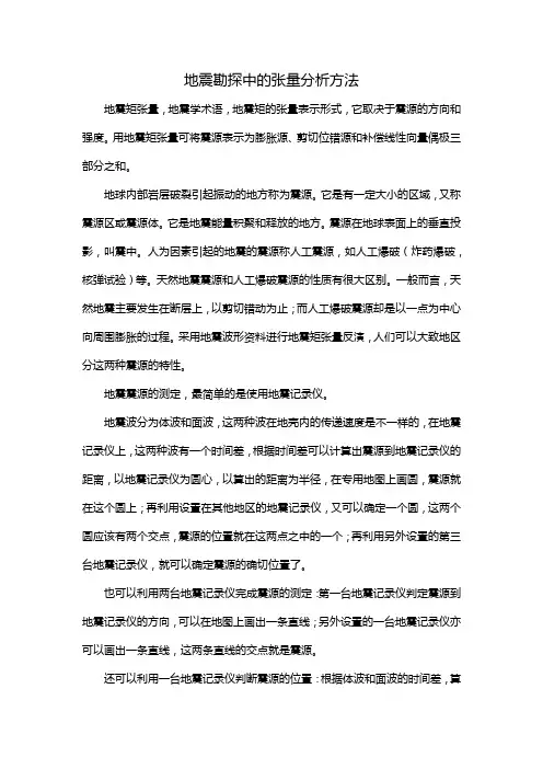 地震勘探中的张量分析方法