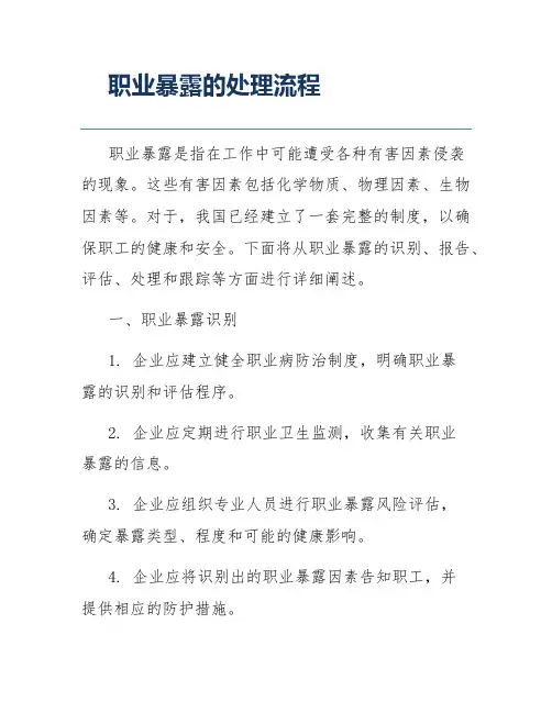 职业暴露的处理流程