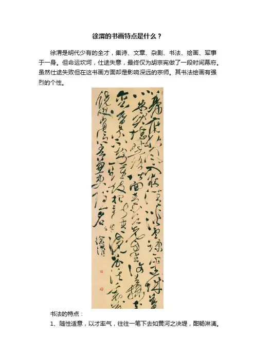 徐渭的书画特点是什么？