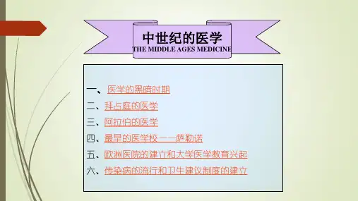 中世纪-文艺复兴医学史