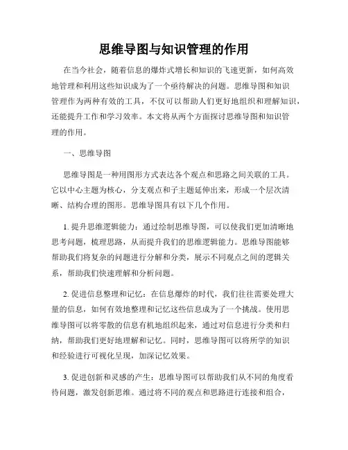 思维导图与知识管理的作用