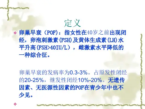 卵巢早衰POF中西医诊治课件
