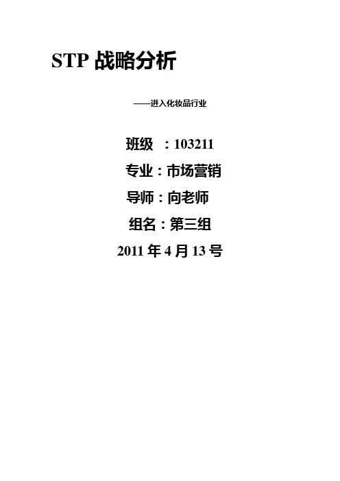 进入化妆品行业的STP分析