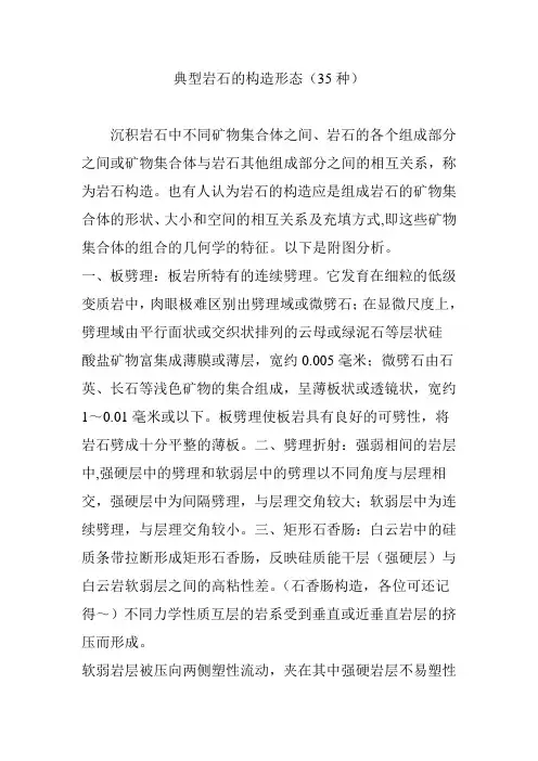 典型岩石的构造形态(35种)