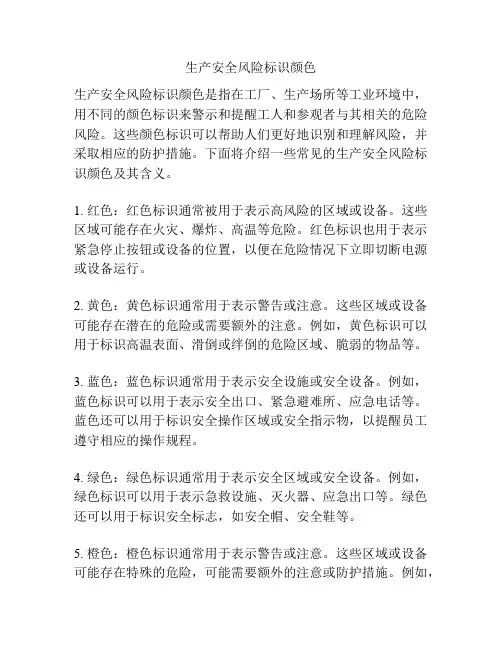 生产安全风险标识颜色