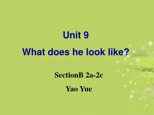 公开课Unit9-What-does-he-look-like-SectionB