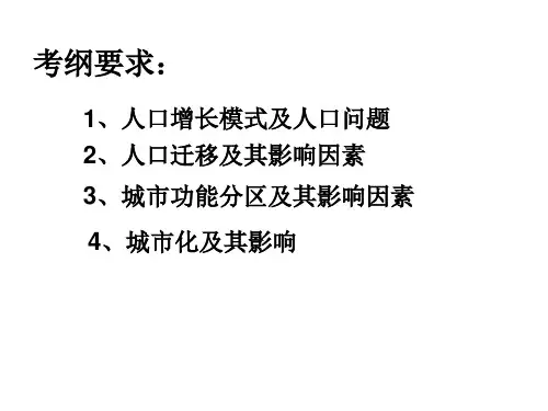 人口与城市课件