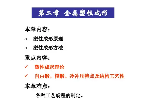第一节 金属塑性变形基础