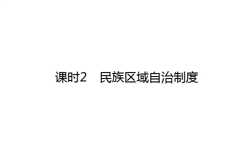 高中政治统编版必修三政治与法治PPT-6.2民族区域自治制度