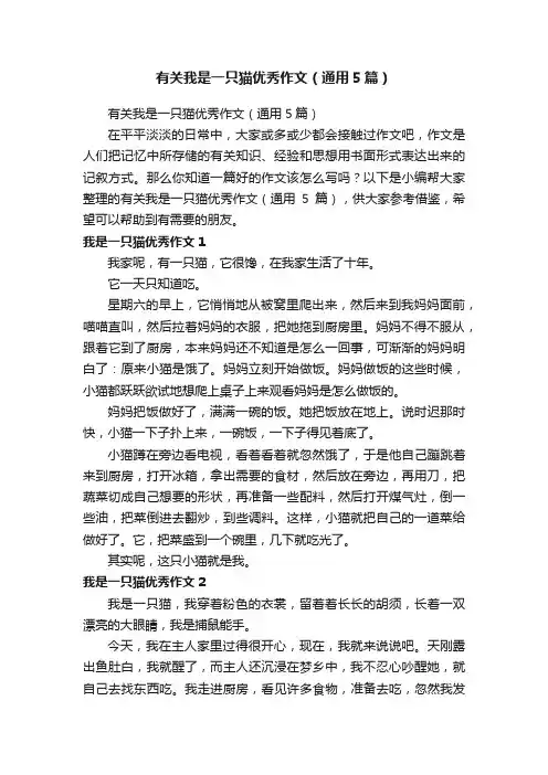有关我是一只猫优秀作文（通用5篇）