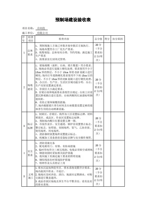 临建验收表(全面)
