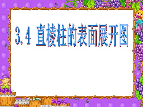 3.4 直棱柱的表面展开图