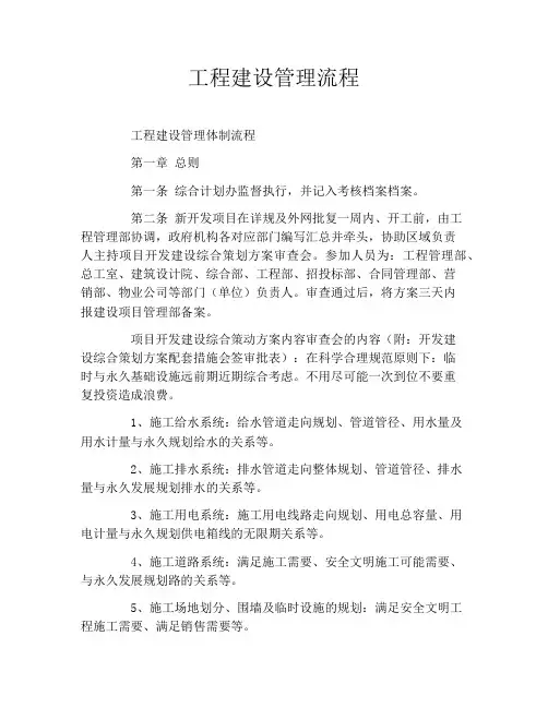 工程建设管理流程