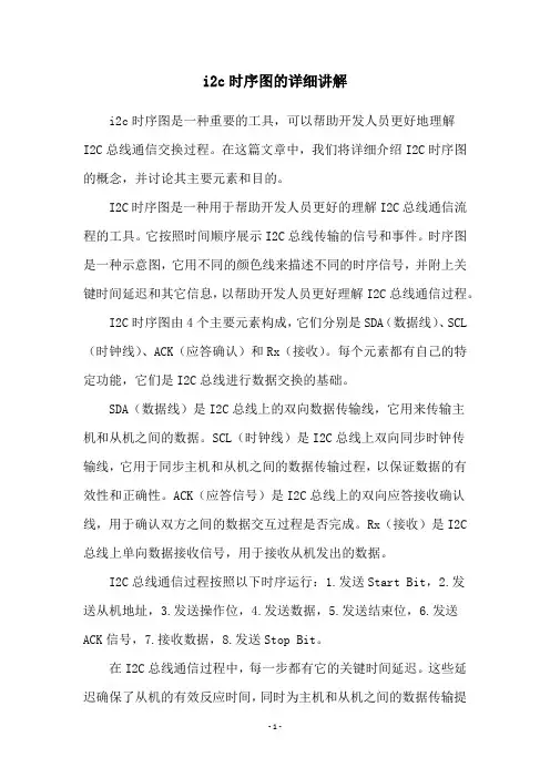 i2c时序图的详细讲解