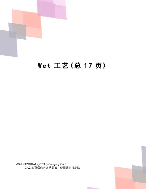 Wet工艺