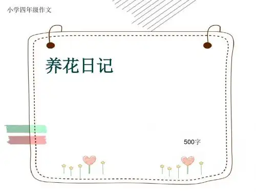 小学四年级作文《养花日记》500字(共9页PPT)