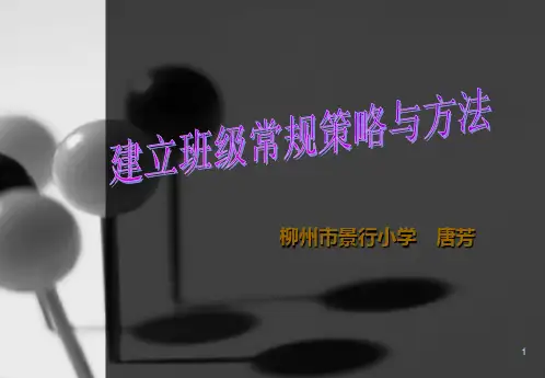 班级管理-建立良好的班级常规PPT课件