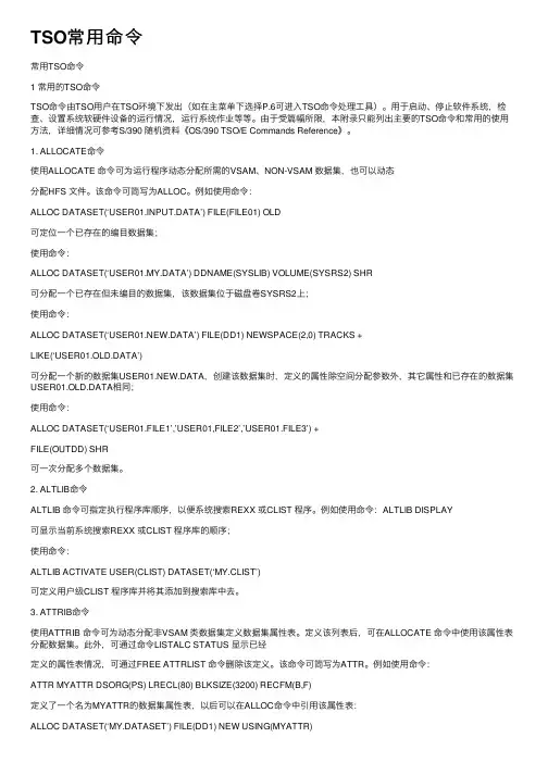 TSO常用命令