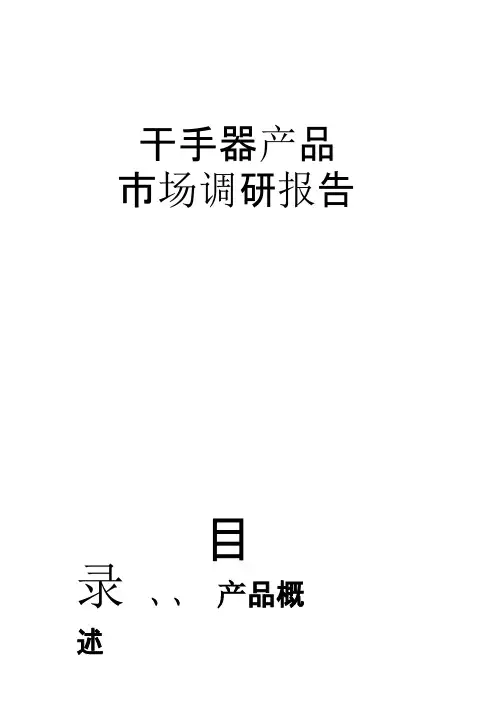 干手器市场调研报告