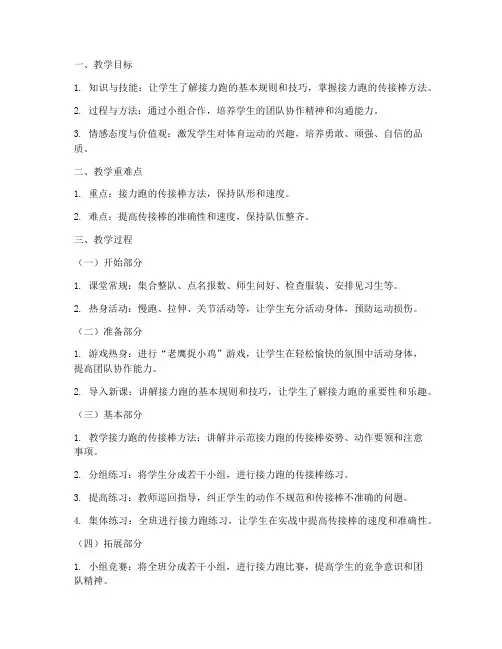 小学教资体育试讲模板教案