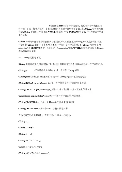 CString的常用方法