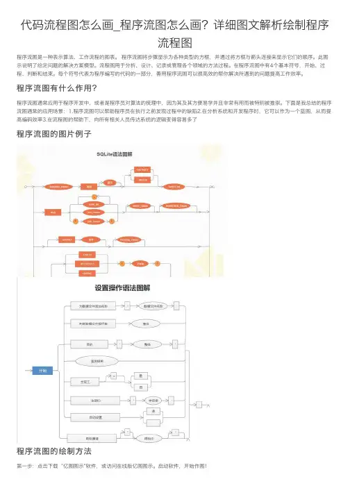代码流程图怎么画_程序流图怎么画？详细图文解析绘制程序流程图