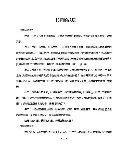 校园的花坛