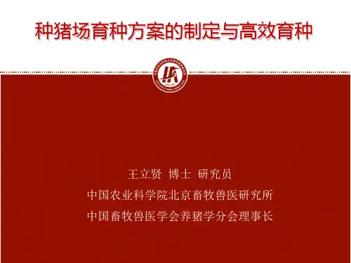 种猪场育种方案的制定与高效育种-王立贤XXXX广西会议