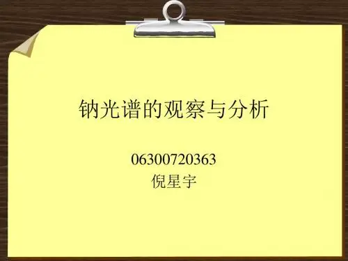 钠光谱观察与分析-文档资料15页