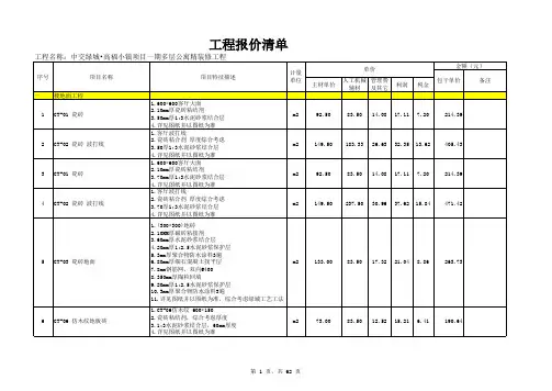 绿城公寓楼精装修清单 项目齐全 