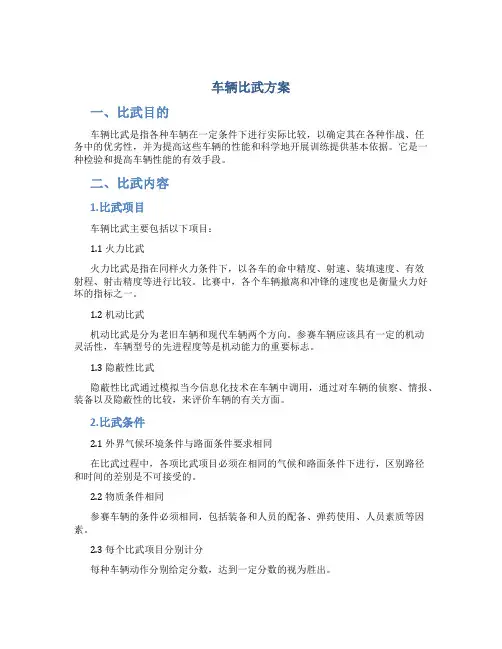 车辆比武方案
