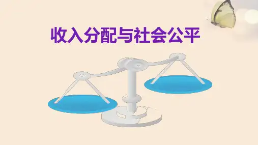 高中政治必修一经济生活第二单元收入与分配 收入分配与社会公平