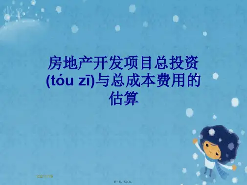 房地产开发项目总投资与总成本费用的估算