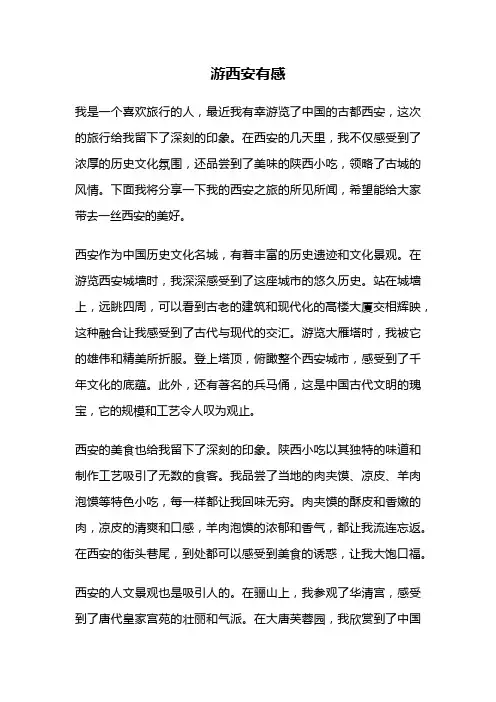 游西安有感