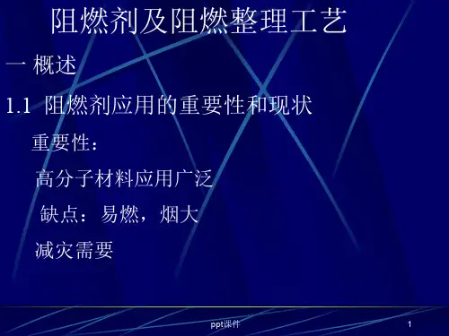 阻燃剂及阻燃整理工艺  ppt课件