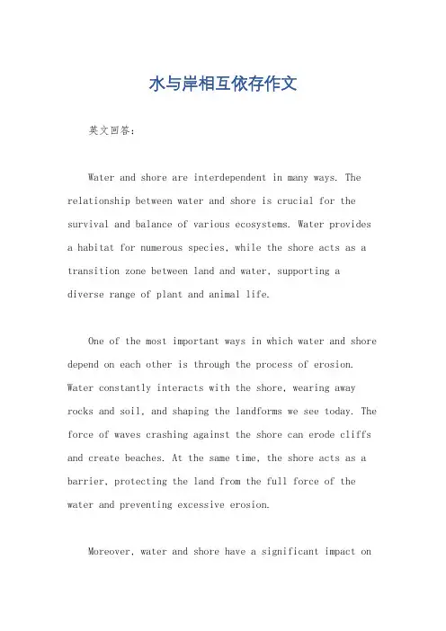 水与岸相互依存作文